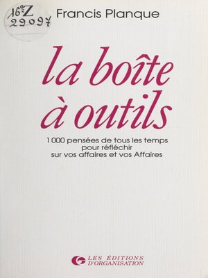 cover image of La boîte à outils